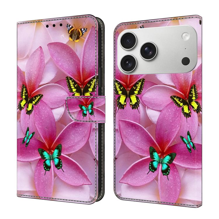 Funda para teléfono de cuero vegano pintado con efecto cristal, For iPhone 17e / 16e, For iPhone 17 Pro Max