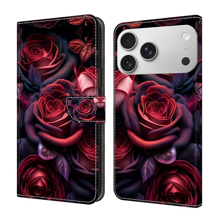 Funda para teléfono de cuero vegano pintado con efecto cristal, For iPhone 17e / 16e, For iPhone 17 Pro Max