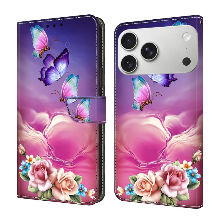 Funda para teléfono de cuero vegano pintado con efecto cristal, For iPhone 17e / 16e, For iPhone 17 Pro Max
