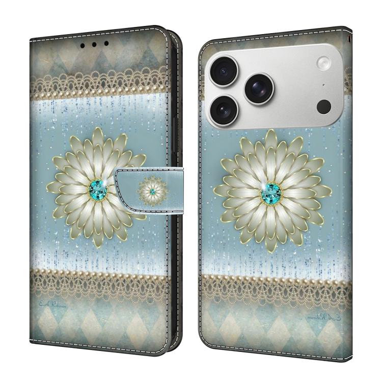 Funda para teléfono de cuero vegano pintado con efecto cristal, For iPhone 17e / 16e, For iPhone 17 Pro Max