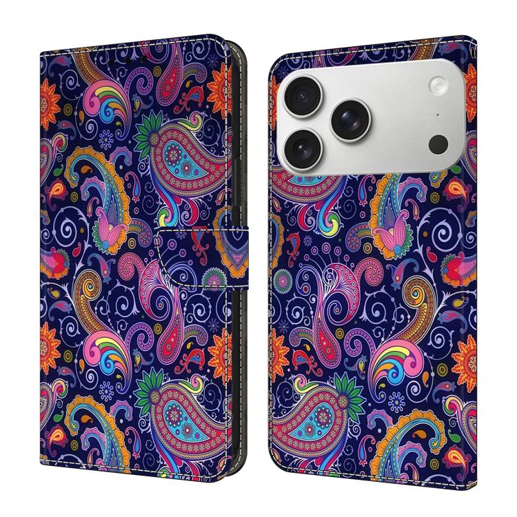 Funda para teléfono de cuero vegano pintado con efecto cristal, For iPhone 17e / 16e, For iPhone 17 Pro Max