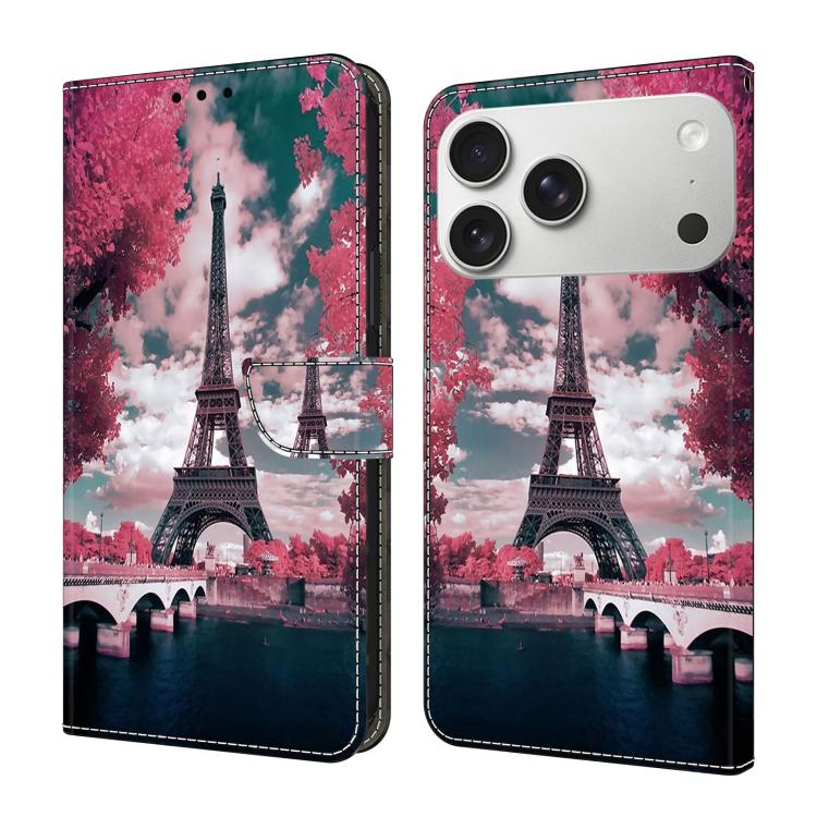 Funda para teléfono de cuero vegano pintado con efecto cristal, For iPhone 17e / 16e, For iPhone 17 Pro Max