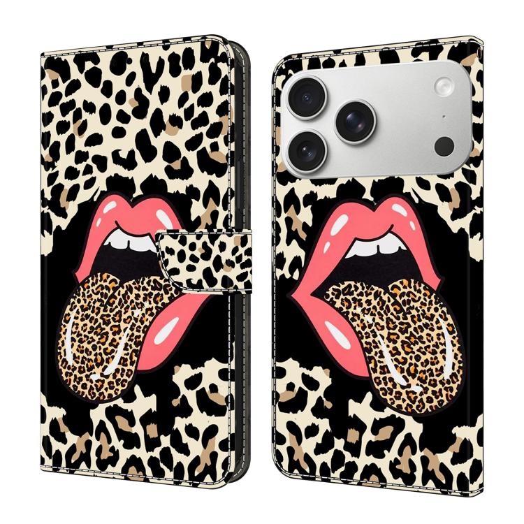 Funda para teléfono de cuero vegano pintado con efecto cristal, For iPhone 17 Pro, For iPhone 17