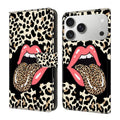 Funda para teléfono de cuero vegano pintado con efecto cristal, For iPhone 17 Pro, For iPhone 17