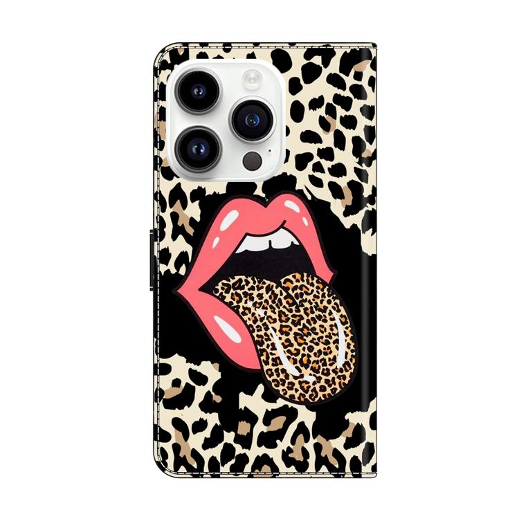 Funda para teléfono de cuero vegano pintado con efecto cristal, For iPhone 16 Pro, For iPhone 16