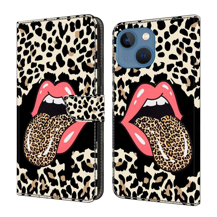 Funda para teléfono de cuero vegano pintado con efecto cristal, For iPhone 14 / 13, For iPhone 14 Pro