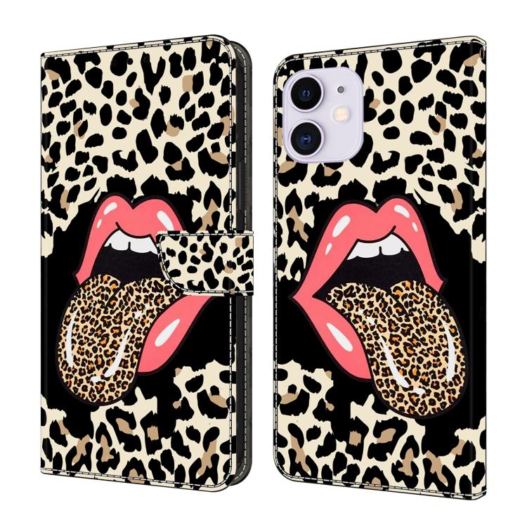Funda para teléfono de cuero vegano pintado con efecto cristal, For iPhone 11