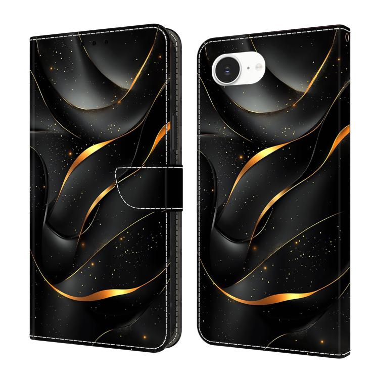 Funda para teléfono de cuero vegano pintado con efecto cristal, For iPhone 17e / 16e, For iPhone 17 Pro Max, For iPhone 17 Pro