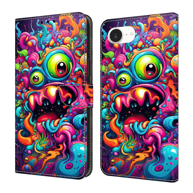 Funda para teléfono de cuero vegano pintado con efecto cristal, For iPhone 17e / 16e, For iPhone 17 Pro Max, For iPhone 17 Pro