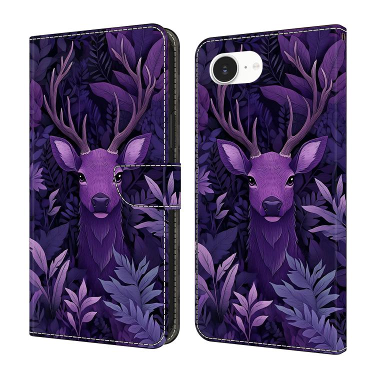 Funda para teléfono de cuero vegano pintado con efecto cristal, For iPhone 17e / 16e, For iPhone 17 Pro Max, For iPhone 17 Pro