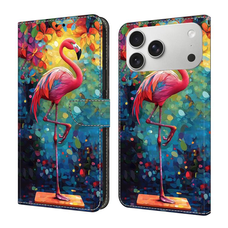 Funda para teléfono de cuero vegano pintado con efecto cristal, For iPhone 17e / 16e, For iPhone 17 Pro Max, For iPhone 17 Pro