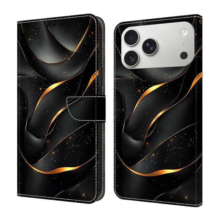 Funda para teléfono de cuero vegano pintado con efecto cristal, For iPhone 17e / 16e, For iPhone 17 Pro Max, For iPhone 17 Pro