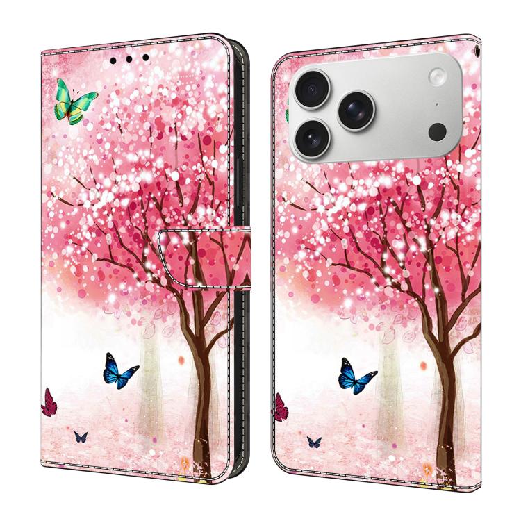 Funda para teléfono de cuero vegano pintado con efecto cristal, For iPhone 17e / 16e, For iPhone 17 Pro Max, For iPhone 17 Pro