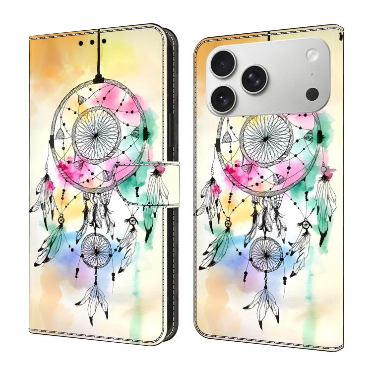 Funda para teléfono de cuero vegano pintado con efecto cristal, For iPhone 17e / 16e, For iPhone 17 Pro Max, For iPhone 17 Pro