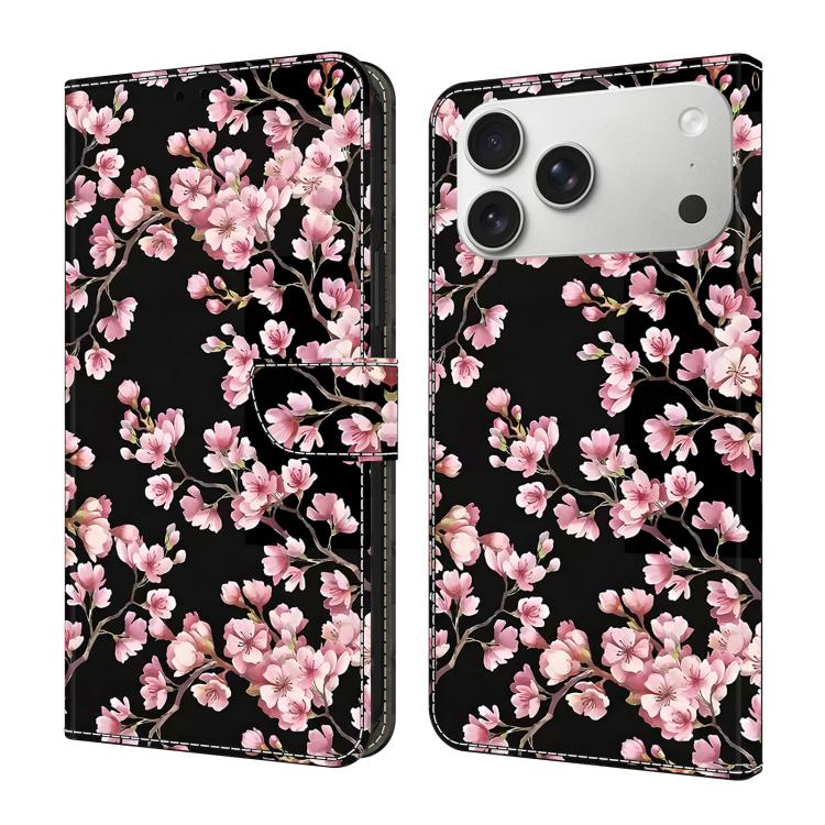 Funda para teléfono de cuero vegano pintado con efecto cristal, For iPhone 17e / 16e, For iPhone 17 Pro Max, For iPhone 17 Pro
