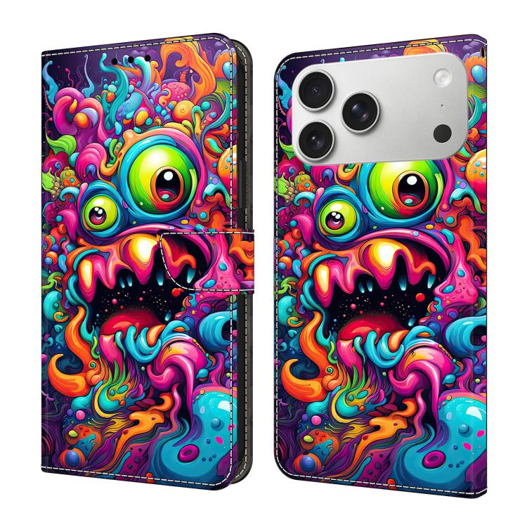 Funda para teléfono de cuero vegano pintado con efecto cristal, For iPhone 17e / 16e, For iPhone 17 Pro Max, For iPhone 17 Pro