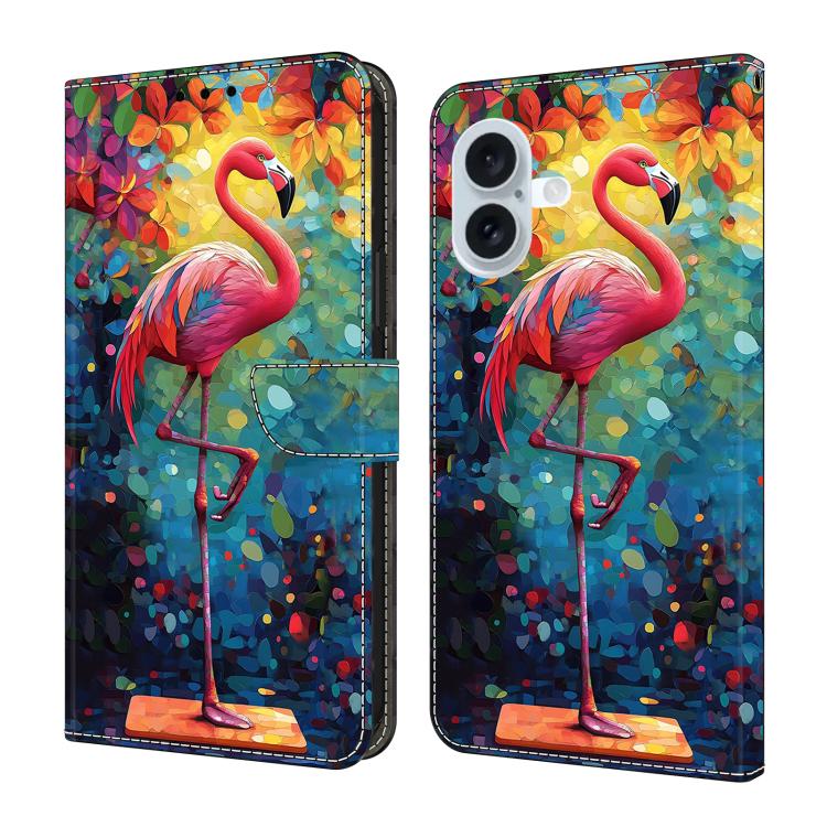 Funda para teléfono de cuero vegano pintado con efecto cristal, For iPhone 17, For iPhone Air, For iPhone 16 Pro Max