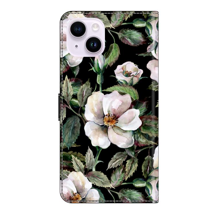 Funda para teléfono de cuero vegano pintado con efecto cristal, For iPhone 15