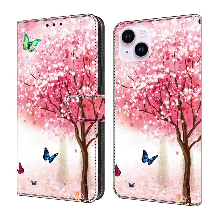 Funda para teléfono de cuero vegano pintado con efecto cristal, For iPhone 15 Pro Max, For iPhone 15 Pro, For iPhone 15 Plus