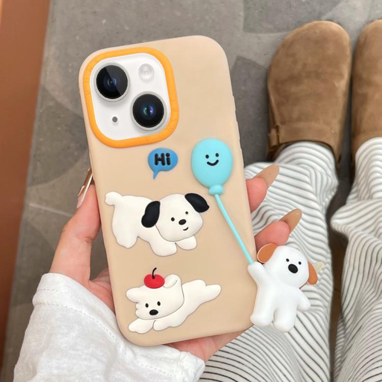 Funda de silicona a prueba de golpes con diseño de perro globo adorable, For iPhone 17 Pro Max, For iPhone 17 Pro, For iPhone 17, For iPhone 16 Pro Max, For iPhone 16 Pro, For iPhone 16, For iPhone 15 Pro Max, For iPhone 15 Pro, For iPhone 15          ...