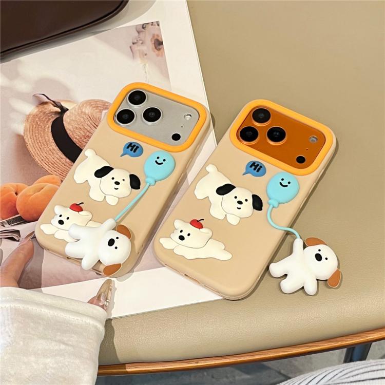 Funda de silicona a prueba de golpes con diseño de perro globo adorable, For iPhone 17 Pro Max, For iPhone 17 Pro, For iPhone 17, For iPhone 16 Pro Max, For iPhone 16 Pro, For iPhone 16, For iPhone 15 Pro Max, For iPhone 15 Pro, For iPhone 15          ...