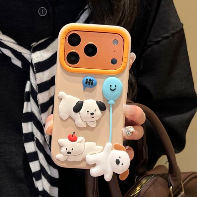 Funda de silicona a prueba de golpes con diseño de perro globo adorable, For iPhone 17 Pro Max, For iPhone 17 Pro, For iPhone 17, For iPhone 16 Pro Max, For iPhone 16 Pro, For iPhone 16, For iPhone 15 Pro Max, For iPhone 15 Pro, For iPhone 15          ...
