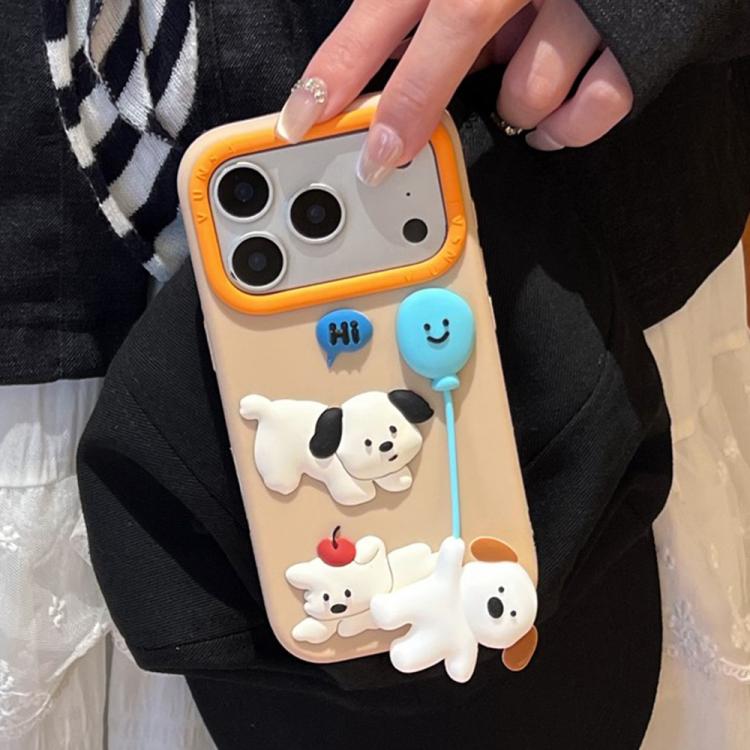Funda de silicona a prueba de golpes con diseño de perro globo adorable, For iPhone 17 Pro Max, For iPhone 17 Pro, For iPhone 17, For iPhone 16 Pro Max, For iPhone 16 Pro, For iPhone 16, For iPhone 15 Pro Max, For iPhone 15 Pro, For iPhone 15          ...