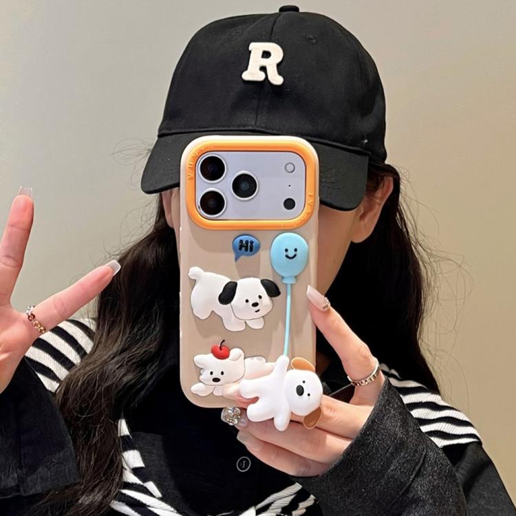 Funda de silicona a prueba de golpes con diseño de perro globo adorable, For iPhone 17 Pro Max, For iPhone 17 Pro, For iPhone 17, For iPhone 16 Pro Max, For iPhone 16 Pro, For iPhone 16, For iPhone 15 Pro Max, For iPhone 15 Pro, For iPhone 15          ...