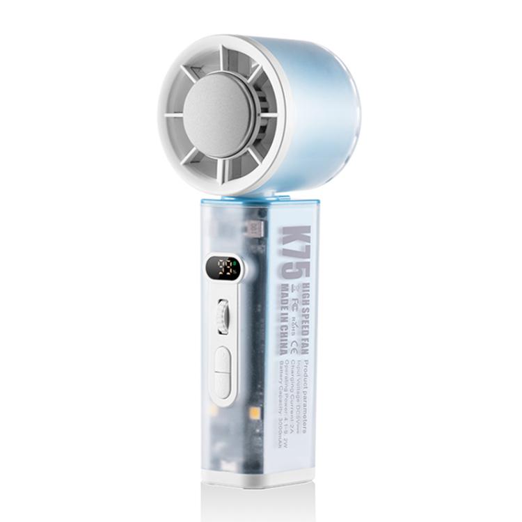 Ventilador de mano autooscilante K75 con LED