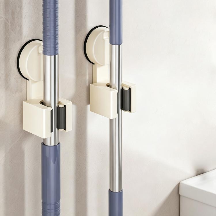 Soporte de pared con ventosa para fregonas y escobas (sin necesidad de taladrar), Mop Holder, Electroplated Mop Holder, Integrated Mop Holder, Classic Mop Holder, 2pcs Mop Holder, 2pcs Electroplated Mop Holder, 2pcs Integrated Mop Holder               ...