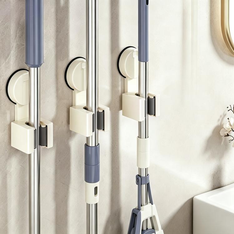 Soporte de pared con ventosa para fregonas y escobas (sin necesidad de taladrar), Mop Holder, Electroplated Mop Holder, Integrated Mop Holder, Classic Mop Holder, 2pcs Mop Holder, 2pcs Electroplated Mop Holder, 2pcs Integrated Mop Holder               ...