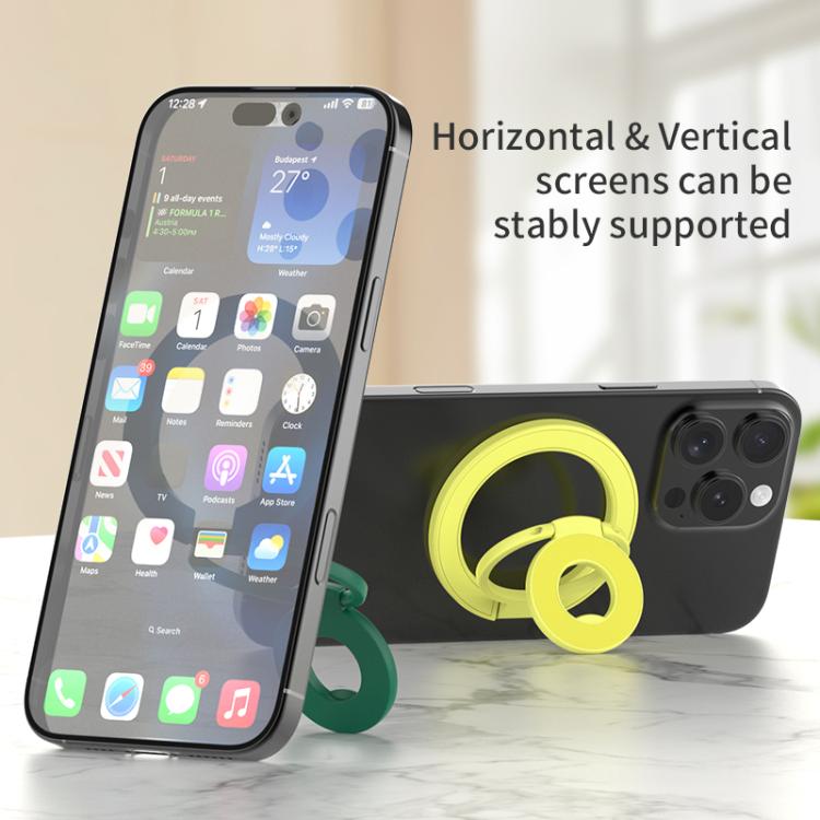 Soporte magnético para teléfono con hebilla de anillo giratoria de 360 grados y diseño colorido y multifuncional