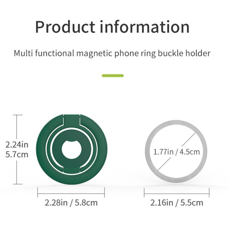Soporte magnético para teléfono con hebilla de anillo giratoria de 360 grados y diseño colorido y multifuncional