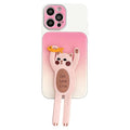 Funda para teléfono de TPU, silicona y acrílico con efecto degradado y soporte para gatos., For iPhone 13 Pro Max, For iPhone 13 Pro, For iPhone 13