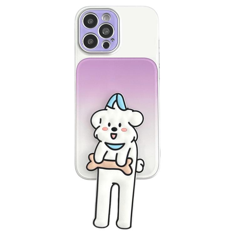 Funda para teléfono de TPU, silicona y acrílico con efecto degradado y soporte para gatos., For iPhone 13 Pro Max, For iPhone 13 Pro, For iPhone 13