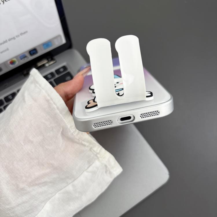 Funda para teléfono de TPU, silicona y acrílico con efecto degradado y soporte para gatos., For iPhone 13 Pro Max, For iPhone 13 Pro, For iPhone 13