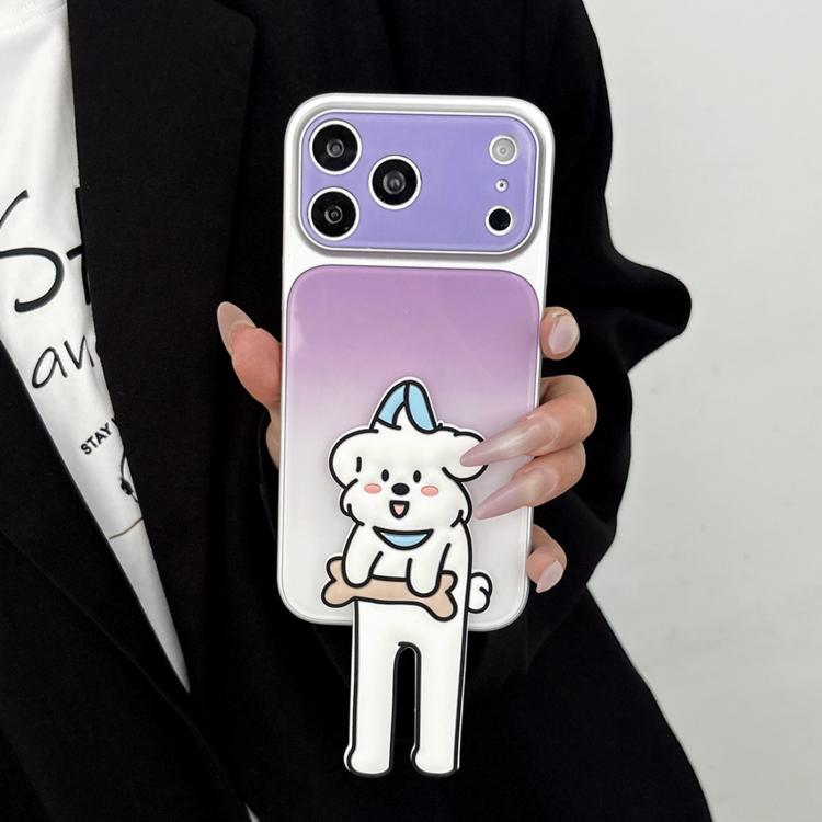 Funda para teléfono de TPU, silicona y acrílico con efecto degradado y soporte para gatos., For iPhone 13 Pro Max, For iPhone 13 Pro, For iPhone 13