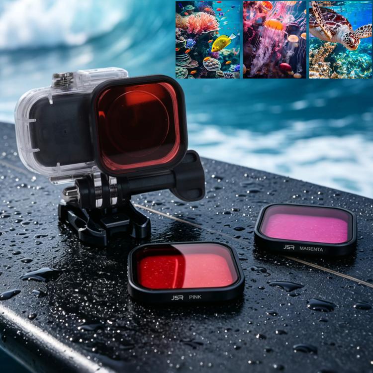 Juego de filtros de lentes de color para buceo DJI Osmo Nano JSR, Magenta Filter, Pink Filter, Red Filter, 3 in 1 Filter, Single Waterproof Cover