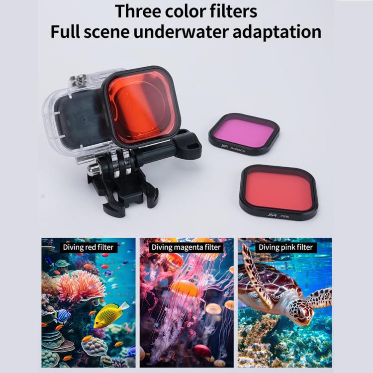 Juego de filtros de lentes de color para buceo DJI Osmo Nano JSR, Magenta Filter, Pink Filter, Red Filter, 3 in 1 Filter, Single Waterproof Cover