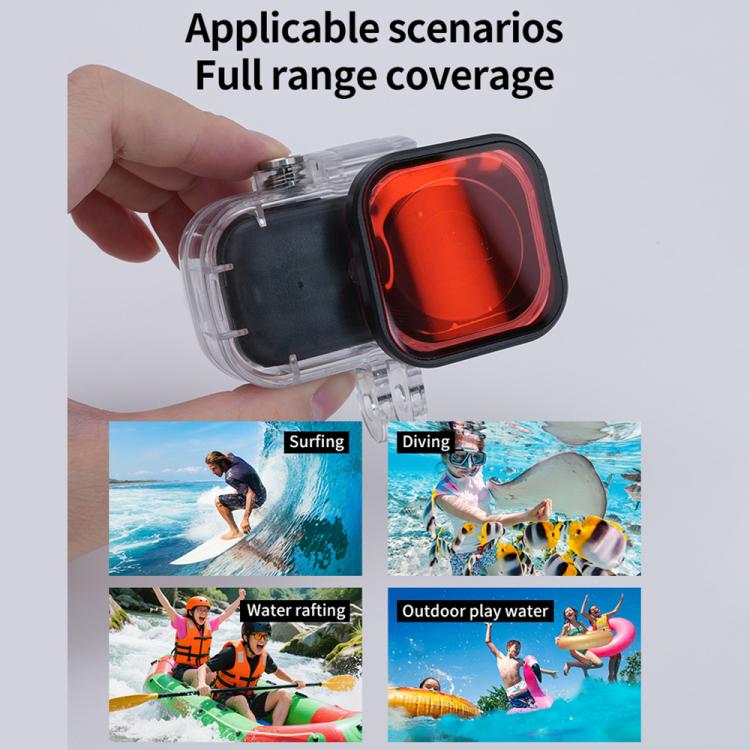 Juego de filtros de lentes de color para buceo DJI Osmo Nano JSR, Magenta Filter, Pink Filter, Red Filter, 3 in 1 Filter, Single Waterproof Cover