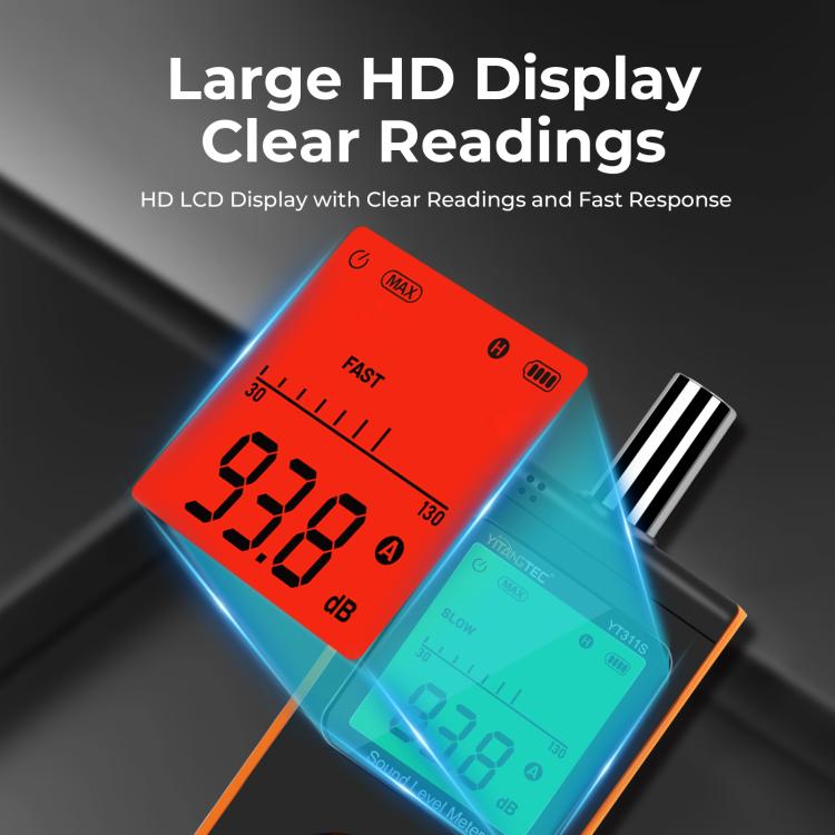 Sonómetro digital de alta precisión YT311S, rango de medición: 30–130 dB, YT311S