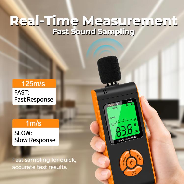Sonómetro digital de alta precisión YT311S, rango de medición: 30–130 dB, YT311S