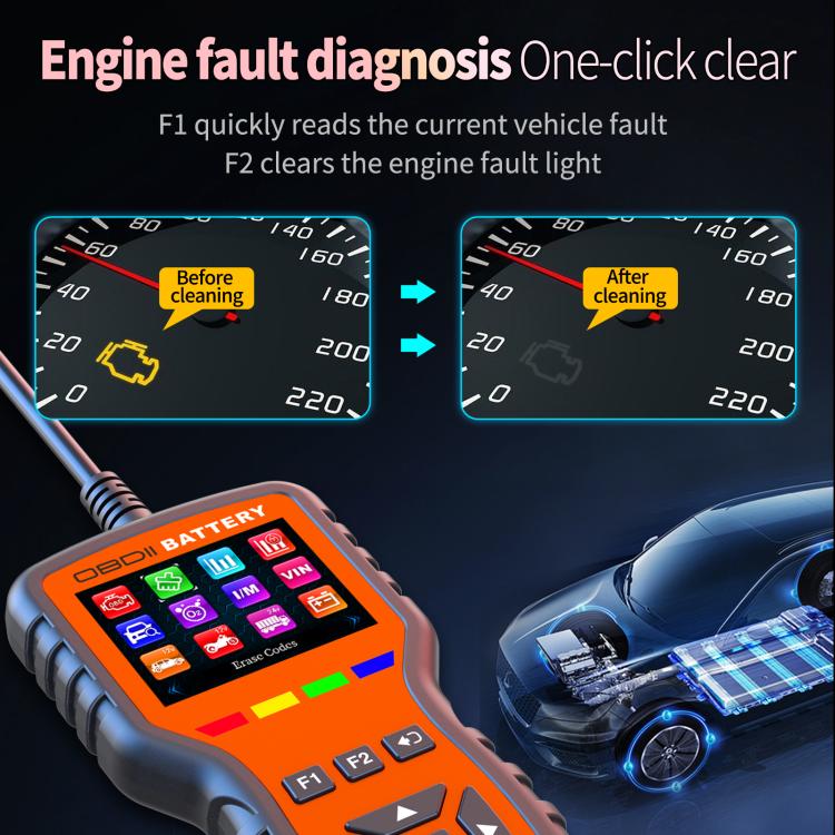 K2 Pro Herramienta de diagnóstico OBDII para automóviles 2 en 1 y comprobador de baterías, K2 Pro