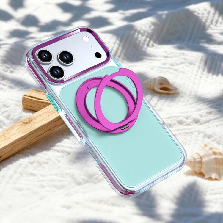Funda para teléfono con soporte giratorio de dos tonos y contraste, For iPhone 17 Pro Max, For iPhone 17 Pro, For iPhone 17, For iPhone 16 Pro Max, For iPhone 16 Pro, For iPhone 16, For iPhone 15 Pro Max, For iPhone 15 Pro, For iPhone 14 Pro           ...