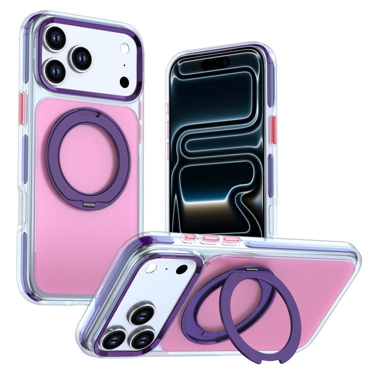 Funda para teléfono con soporte giratorio de dos tonos y contraste, For iPhone 17 Pro Max, For iPhone 17 Pro, For iPhone 17, For iPhone 16 Pro Max, For iPhone 16 Pro, For iPhone 16, For iPhone 15 Pro Max, For iPhone 15 Pro, For iPhone 14 Pro           ...