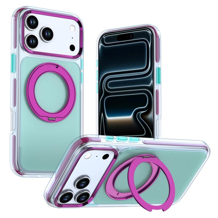 Funda para teléfono con soporte giratorio de dos tonos y contraste, For iPhone 17 Pro Max, For iPhone 17 Pro, For iPhone 17, For iPhone 16 Pro Max, For iPhone 16 Pro, For iPhone 16, For iPhone 15 Pro Max, For iPhone 15 Pro, For iPhone 14 Pro           ...