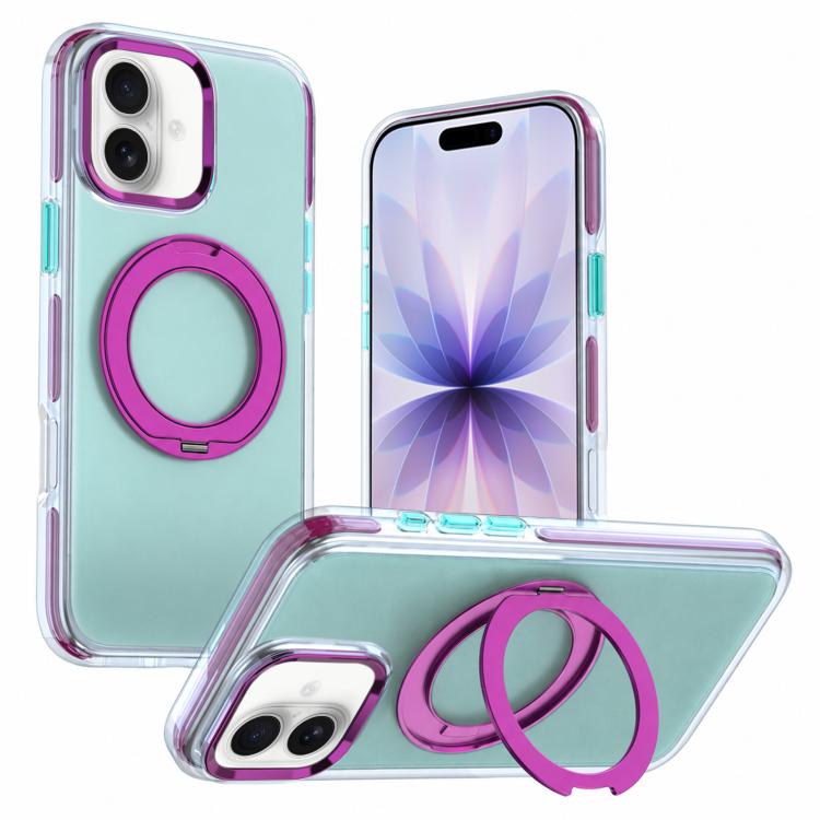 Funda para teléfono con soporte giratorio de dos tonos y contraste, For iPhone 17 Pro Max, For iPhone 17 Pro, For iPhone 17, For iPhone 16 Pro Max, For iPhone 16 Pro, For iPhone 16, For iPhone 15 Pro Max, For iPhone 15 Pro, For iPhone 14 Pro           ...