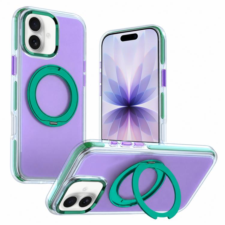 Funda para teléfono con soporte giratorio de dos tonos y contraste, For iPhone 17 Pro Max, For iPhone 17 Pro, For iPhone 17, For iPhone 16 Pro Max, For iPhone 16 Pro, For iPhone 16, For iPhone 15 Pro Max, For iPhone 15 Pro, For iPhone 14 Pro           ...