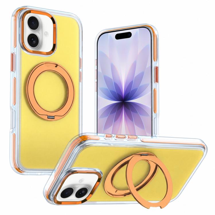Funda para teléfono con soporte giratorio de dos tonos y contraste, For iPhone 17 Pro Max, For iPhone 17 Pro, For iPhone 17, For iPhone 16 Pro Max, For iPhone 16 Pro, For iPhone 16, For iPhone 15 Pro Max, For iPhone 15 Pro, For iPhone 14 Pro           ...