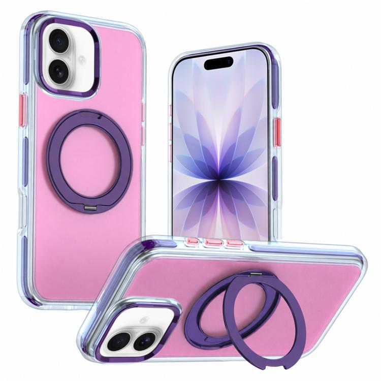 Funda para teléfono con soporte giratorio de dos tonos y contraste, For iPhone 17 Pro Max, For iPhone 17 Pro, For iPhone 17, For iPhone 16 Pro Max, For iPhone 16 Pro, For iPhone 16, For iPhone 15 Pro Max, For iPhone 15 Pro, For iPhone 14 Pro           ...